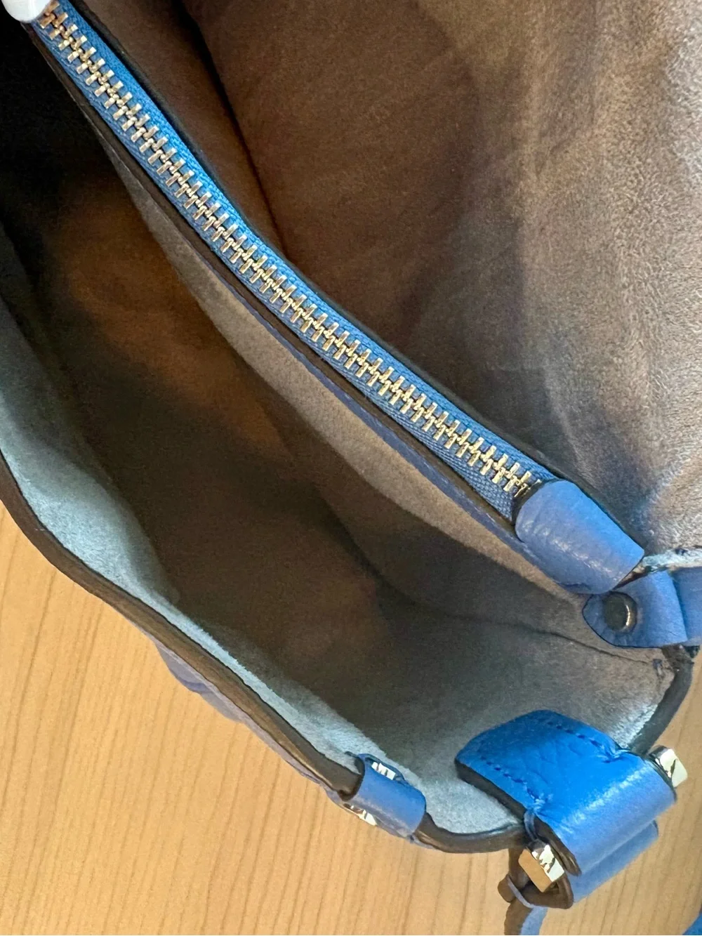 kate spade Blue Leather Saddle Crossbody Bag